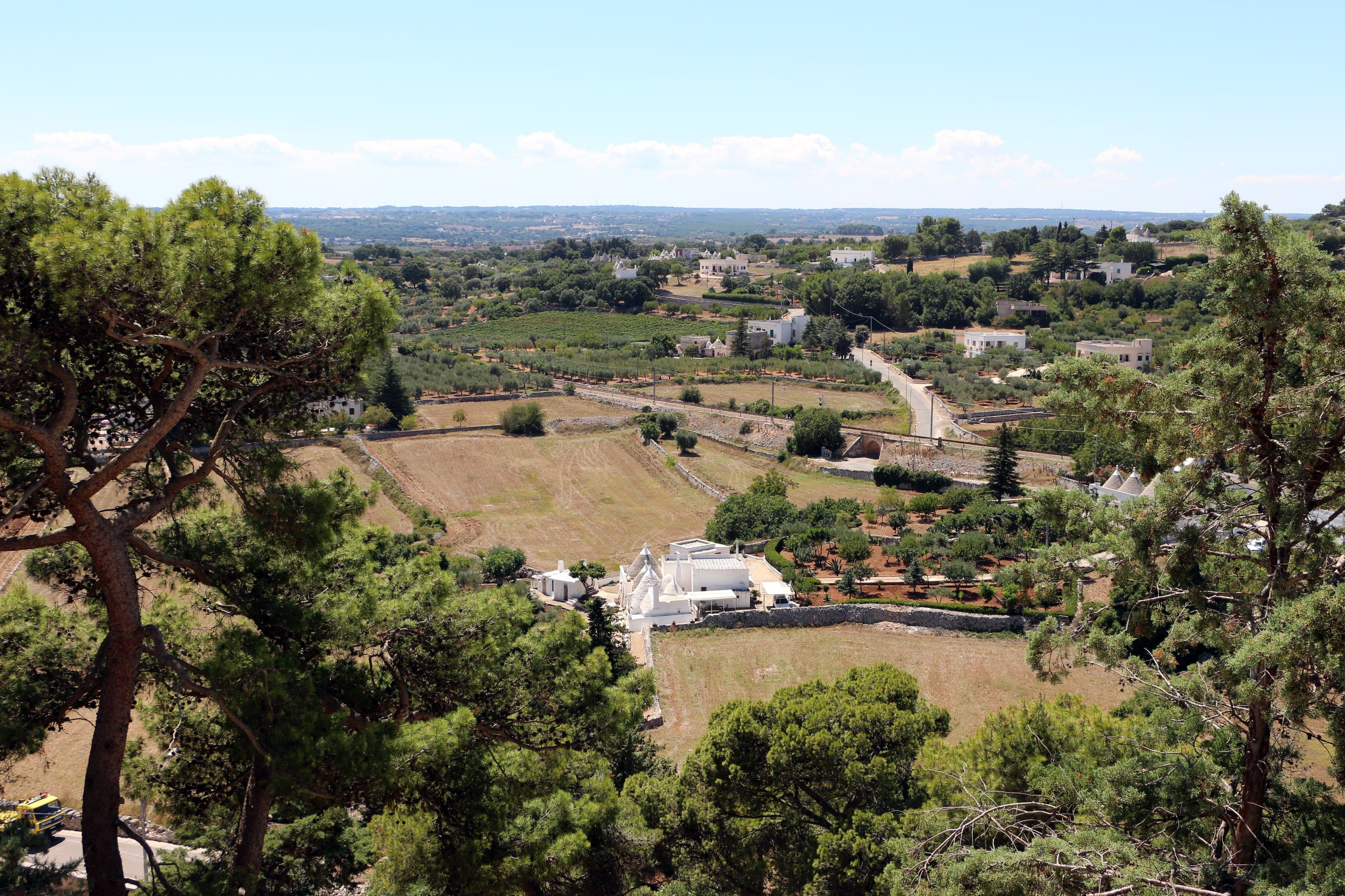 Panorama sulla Valle d'Itria dal Belvedere di Locorotondo